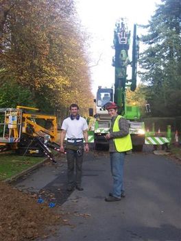  Some of the team and their machines at work 